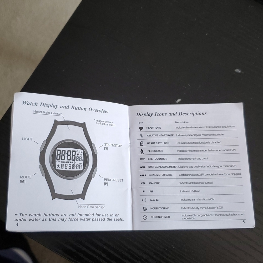 SMART Health PEDOMETER HEART RATE WATCH - Picture 10 of 10